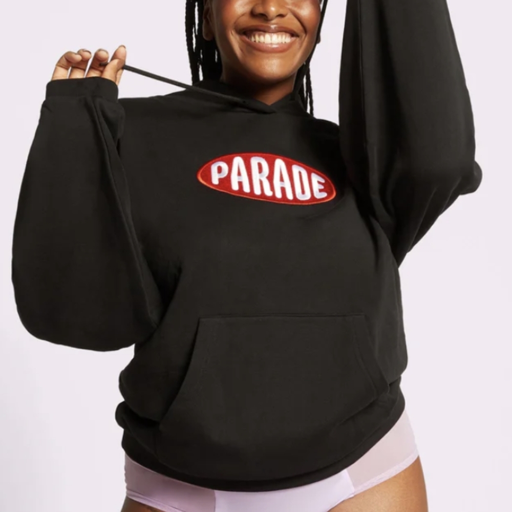 Parade The Hoodie supersize logo size XS in Black